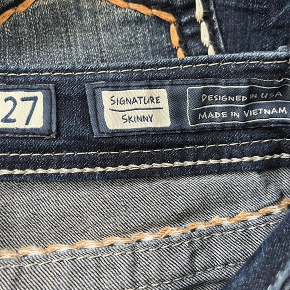 NWOT Miss Me Dark Wash Skinny Stitch Jeans Size 27 Style JS5014S195 - Picture 13 of 15